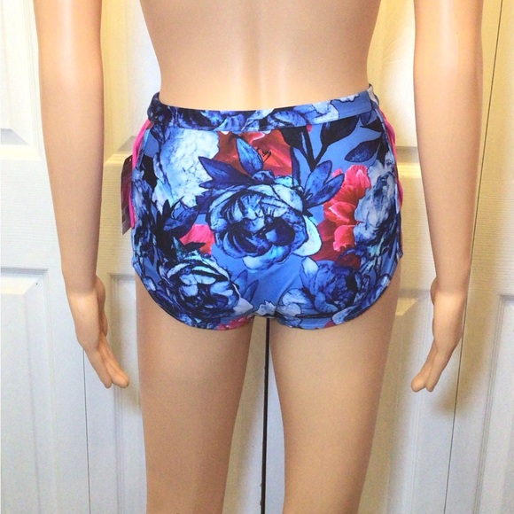 (2) Oh La La Dancewear Red/Blue Floral Dance Briefs Size Adult Medium - Picture 6 of 11